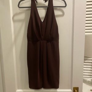 Dark Maroon Dress with lace sides